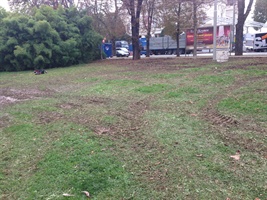 Kleine Zeitung Marathon in Graz Oktober 2015 zerstört mit bedingtem Vorsatz einen ganzen Park