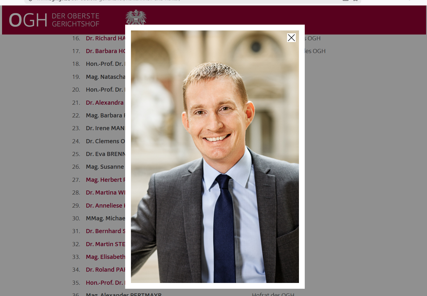 Biografie und wissenschaftliches Wirken von Dr. Martin Stefula Hofrat am Obersten Gerichtshof Wien