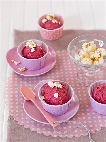 Alpro's Kiba-Sorbet mit Popcorn!